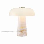 DFTP by Nordlux Bordlampe Glossy Marmor og Glas Pink | 220mm - Egnet til 1x E14