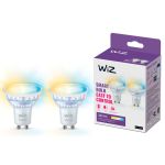 Dobbeltpakke 2x WiZ Smart LED Spot GU10 PAR16 5W 400lm 36D | Bedste Farvegengivelse - Dæmpbar - Erstatter 50W