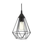 Eglo Pendel Lampe Tarbes Sort | IP20 - Egnet til 1x E27 