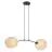 Emibig Pendel Lampe Motif Stål Sort | Egnet til 2x E27 - Max 15W