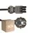Fordelspakke 50x Noxion GST - Kompatibel Forsyningskabel Sort - Hun + Schuko Europlug - 2m - 3 pole 0.75mm2