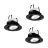 Fordelspakke 3x Eglo LED Spot Saliceto-Z Aluminium Sort 4.7W 440lm - 827-865 Justerbar Hvid + RGB | 88mm - Udsnit 68mm - IP20 - Zigbee Dæmpbar