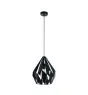 Eglo Pendel Lampe Carlton 1 Stål Sort | IP20 - Egnet til 1x E27 