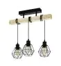 Eglo Loftlampe Townshend 5 Stål Træ Sort | IP20 - Egnet til 3x E27 