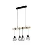 Eglo Pendel Lampe Townshend 5 Stål Træ Sort | IP20 - Egnet til 4x E27 