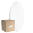 Fordelspakke 5x Ledvance LED væglampe Surface CIRCULAR 500 PS Stål Hvid 42W 3500lm - 830 varm hvid | IP44