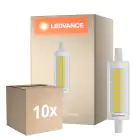 Fordelspakke 10x Ledvance LED Slim Line R7s 78mm 9.5W 1055lm - 827 Ekstra Varm Hvid | Dæmpbar - Erstatter 75W