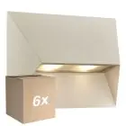 Fordelspakke 6x Nordlux Pontio Vægbelysning Aluminium Sanded | IP54 - Egnet til 2x GU10 