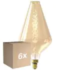 Fordelspakke 6x Calex XXL Vienna Guld LED E27 Filament 4W 320lm- 822 Ekstra Varm Hvid | Dæmpbar